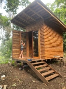 The bee house cabin in the jungle at OM Jungle Medicine